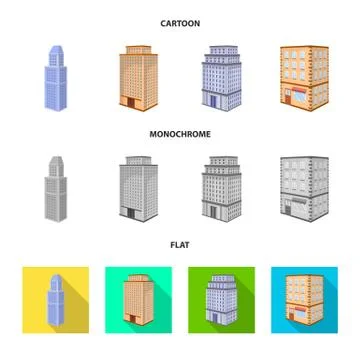 Vector design of construction and building logo. Collection of construction and Ilustración de archivo