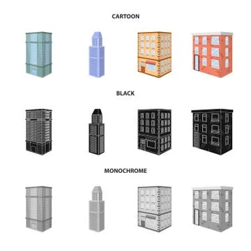 Vector design of construction and building sign. Collection of construction and Ilustración de archivo