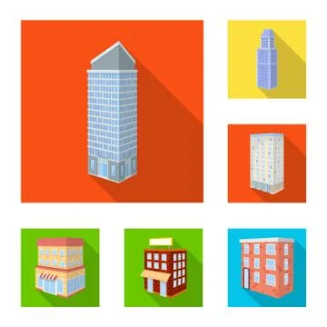 Vector design of construction and building sign. Collection of construction and Ilustración de archivo