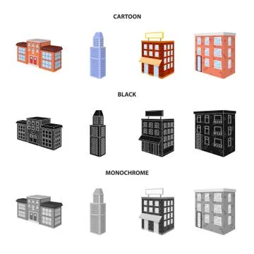 Vector design of construction and building symbol. Set of construction and Ilustración de archivo