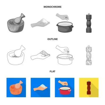 Vector design of cooking and sea icon. Collection of cooking and baking stock Stock Illustration