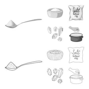 Vector design of cooking and sea symbol. Collection of cooking and baking stock Stock Illustration
