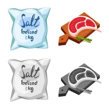 Vector design of cooking and sea symbol. Set of cooking and baking stock vector Stock Illustration