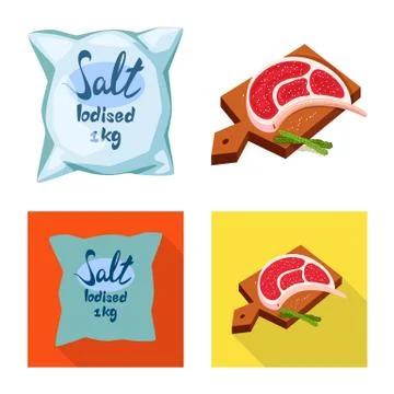 Vector design of cooking and sea symbol. Collection of cooking and baking vector Stock Illustration