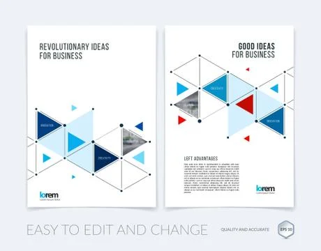 Vector design for cover annual report. Brochure or flyer in A4 w Stock Illustration