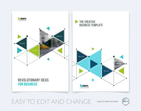 Vector design for cover annual report. Brochure or flyer in A4 w Stock Illustration