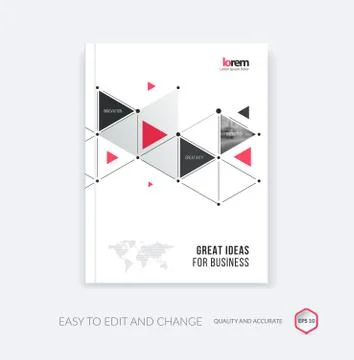 Vector design for cover annual report. Brochure or flyer in A4 w Stock Illustration