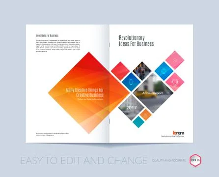 Vector design for cover annual report. Brochure or flyer in A4 w イラスト素材