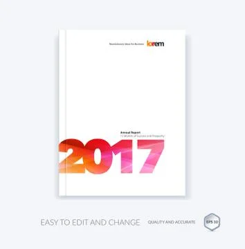 Vector design for cover annual report. Brochure or flyer in A4 w Stock Illustration