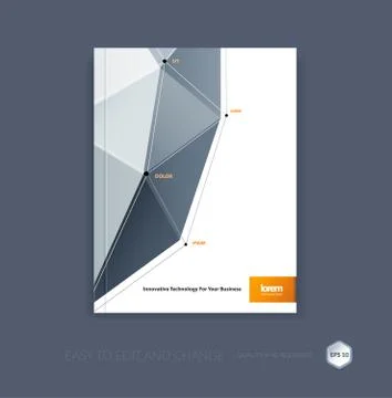 Vector design for cover annual report. Brochure or flyer templat Stock Illustration