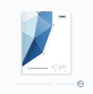 Vector design for cover annual report. Brochure or flyer templat Stock Illustration