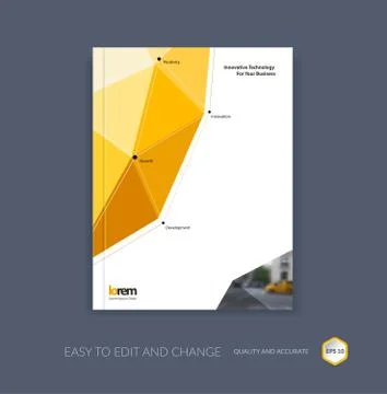 Vector design for cover annual report. Brochure or flyer templat Illustrazione stock