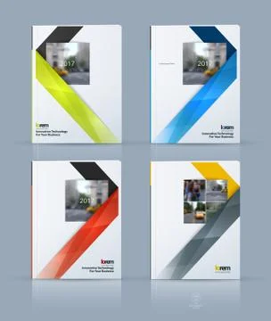 Vector design for cover annual report set. Brochure or flyer tem 스톡 일러스트