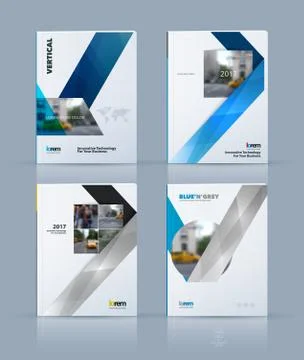 Vector design for cover annual report set. Brochure or flyer tem Stock Illustration