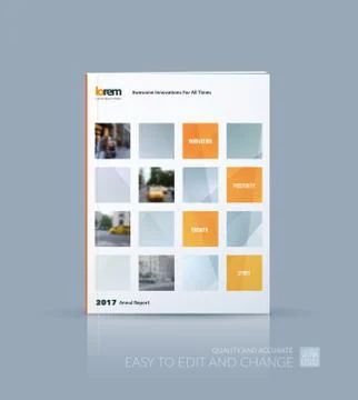 Vector design for cover annual report. Brochure or flyer templat Illustrazione stock