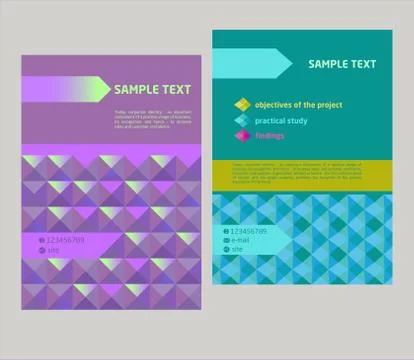 Vector design cover, flyer geometrical abstract pattern 스톡 일러스트