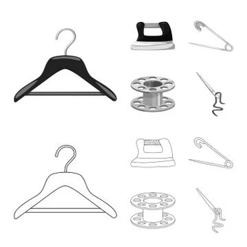 Vector design of craft and handcraft logo. Set of craft and industry stock Stock Illustration