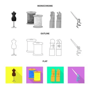 Vector design of craft and handcraft symbol. Collection of craft and industry Ilustración de archivo