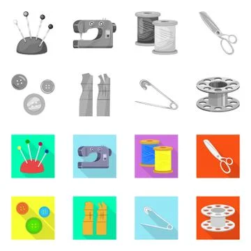 Vector design of craft and handcraft sign. Set of craft and industry stock Illustrazione stock