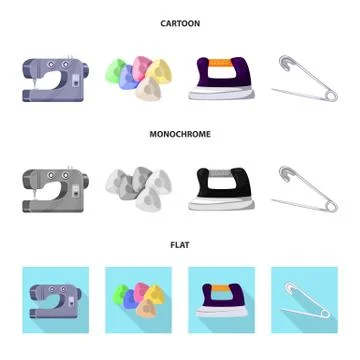 Vector design of craft and handcraft logo. Collection of craft and industry Stock Illustration