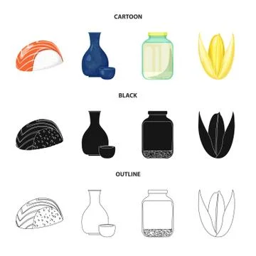 Vector design of crop and ecological icon. Set of crop and cooking vector icon Illustrazione stock