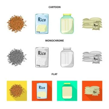 Vector design of crop and ecological icon. Set of crop and cooking vector icon 스톡 일러스트