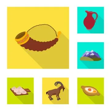 Vector design of culture and sightseeing icon. Set of culture and originality Stock Illustration
