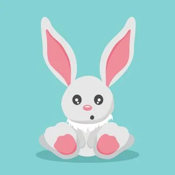 Vector design of cute baby rabbit	 Stock Illustration