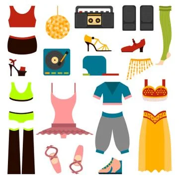 Vector design dance clothes Illustrazione stock