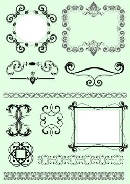 Vector design decorative elements Stock Illustration