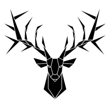 Vector design of deer's head Stock Illustration