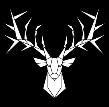 Vector design of deer's head Stock Illustration