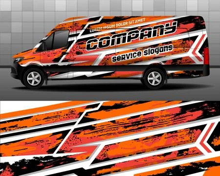 Vector design of delivery van Stock Illustration