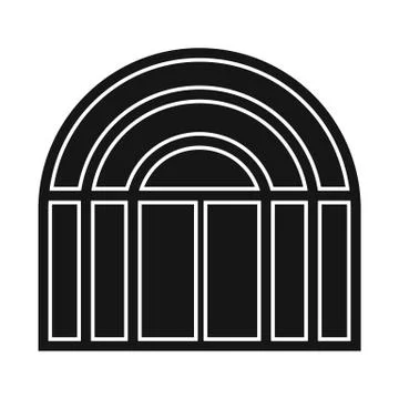 Vector design of door and front logo. Collection of door and wooden vector icon Stock Illustration