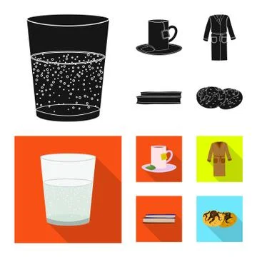Vector design of dreams and night symbol. Set of dreams and bedroom stock symbol Illustrazione stock