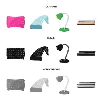 Vector design of dreams and night icon. Collection of dreams and bedroom stock Illustrazione stock