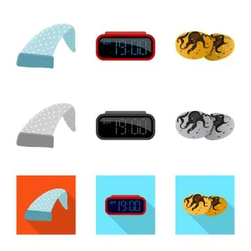 Vector design of dreams and night logo. Set of dreams and bedroom stock symbol Illustrazione stock