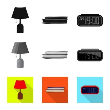 Vector design of dreams and night logo. Collection of dreams and bedroom stock 스톡 일러스트