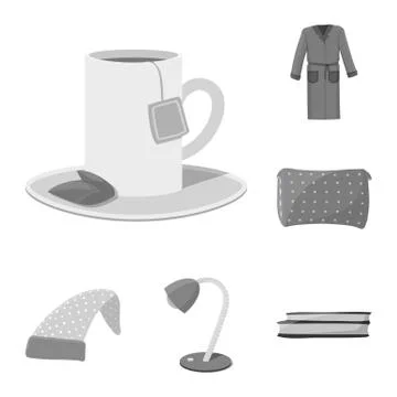 Vector design of dreams and night sign. Set of dreams and bedroom vector icon 스톡 일러스트