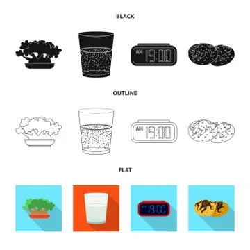 Vector design of dreams and night icon. Set of dreams and bedroom stock symbol Illustrazione stock