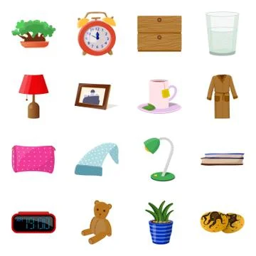 Vector design of dreams and night sign. Collection of dreams and bedroom stock 스톡 일러스트