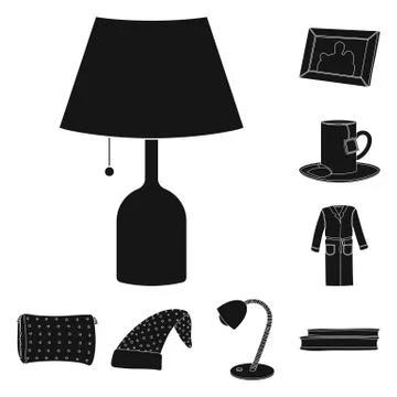 Vector design of dreams and night symbol. Collection of dreams and bedroom 스톡 일러스트