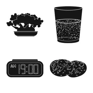 Vector design of dreams and night sign. Set of dreams and bedroom vector icon Stock Illustration