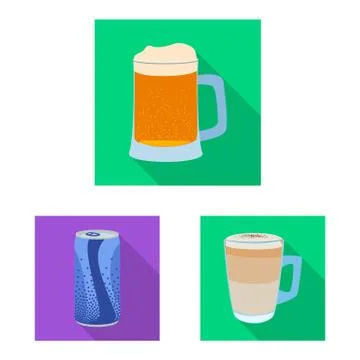 Vector design of drink and bar symbol. Collection of drink and party vector icon Stock Illustration