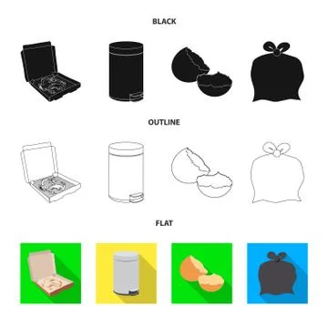 Vector design of dump and sort symbol. Set of dump and junk vector icon for イラスト素材
