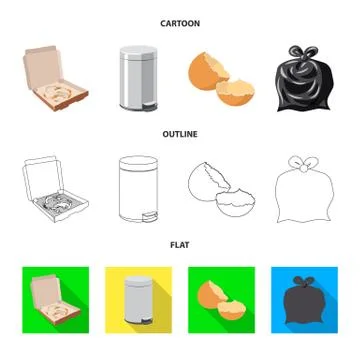 Vector design of dump and sort icon. Set of dump and junk stock symbol for web Stock Illustration