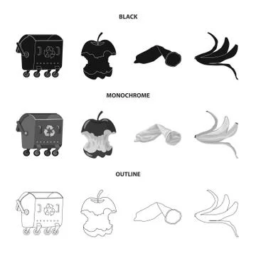 Vector design of dump and sort icon. Collection of dump and junk stock vector イラスト素材