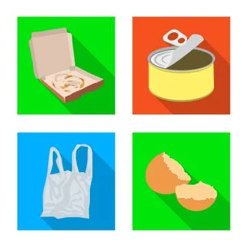 Vector design of dump and sort sign. Collection of dump and junk vector icon for Stock Illustration