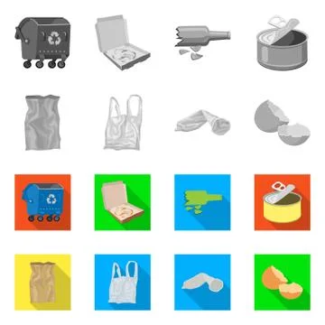 Vector design of dump and sort logo. Collection of dump and junk stock vector Stock Illustration