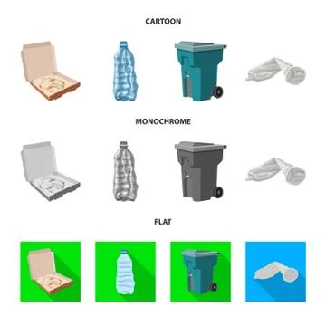 Vector design of dump and sort symbol. Collection of dump and junk vector icon イラスト素材